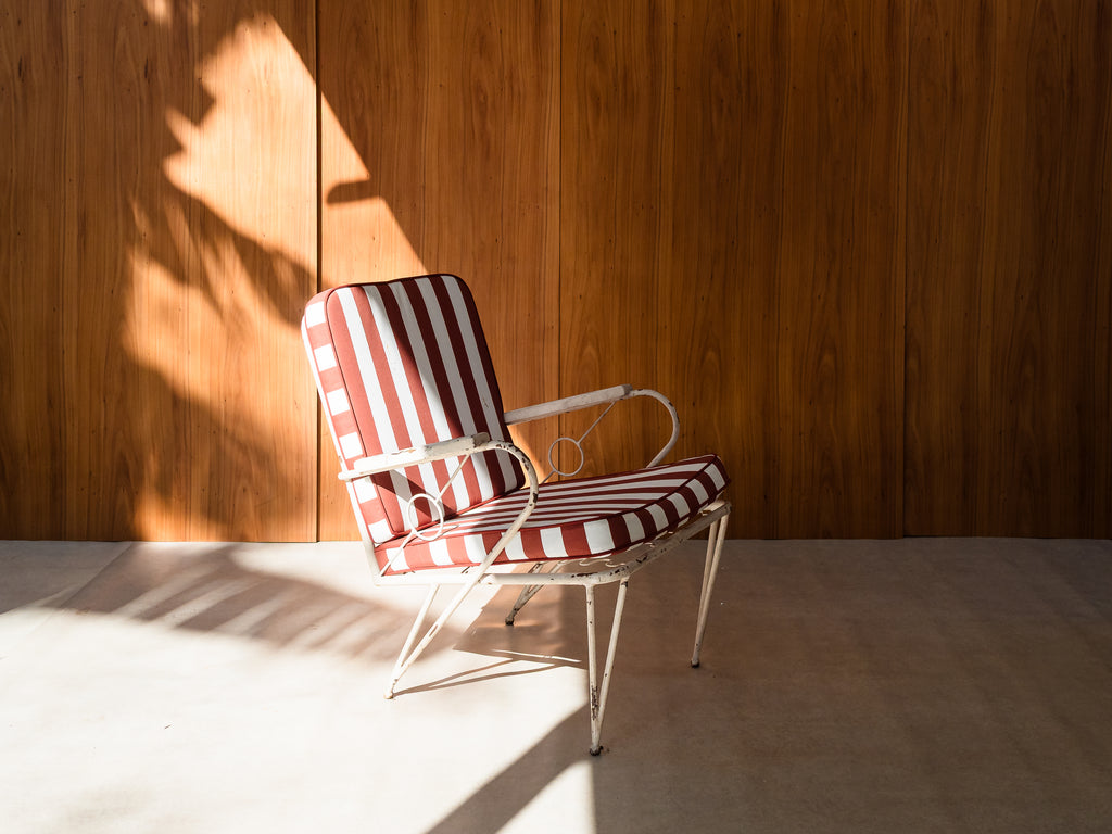 Poltrona de Jardim em Ferro Tubular e Molas