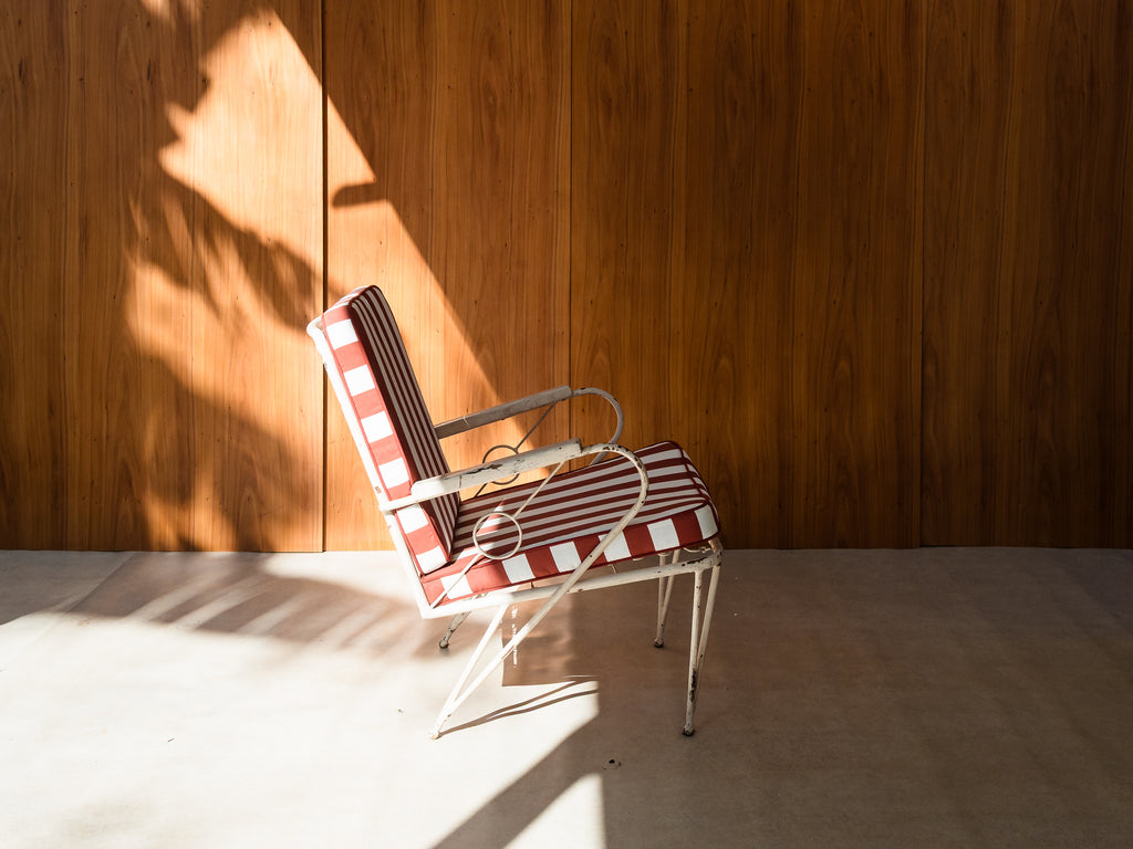 Poltrona de Jardim em Ferro Tubular e Molas