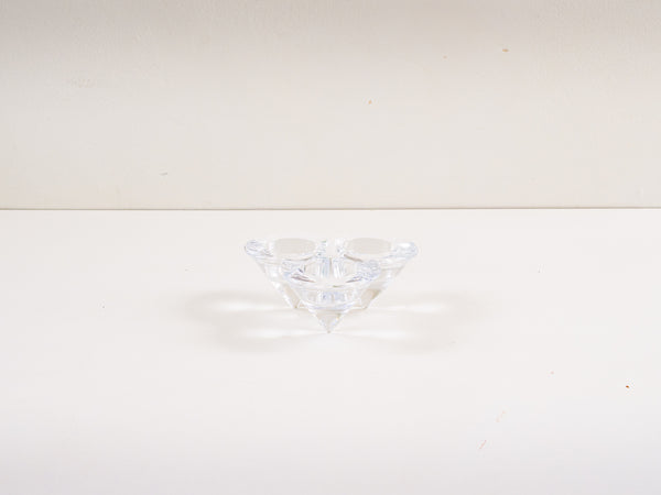 Castiçal Triplo em Cristal