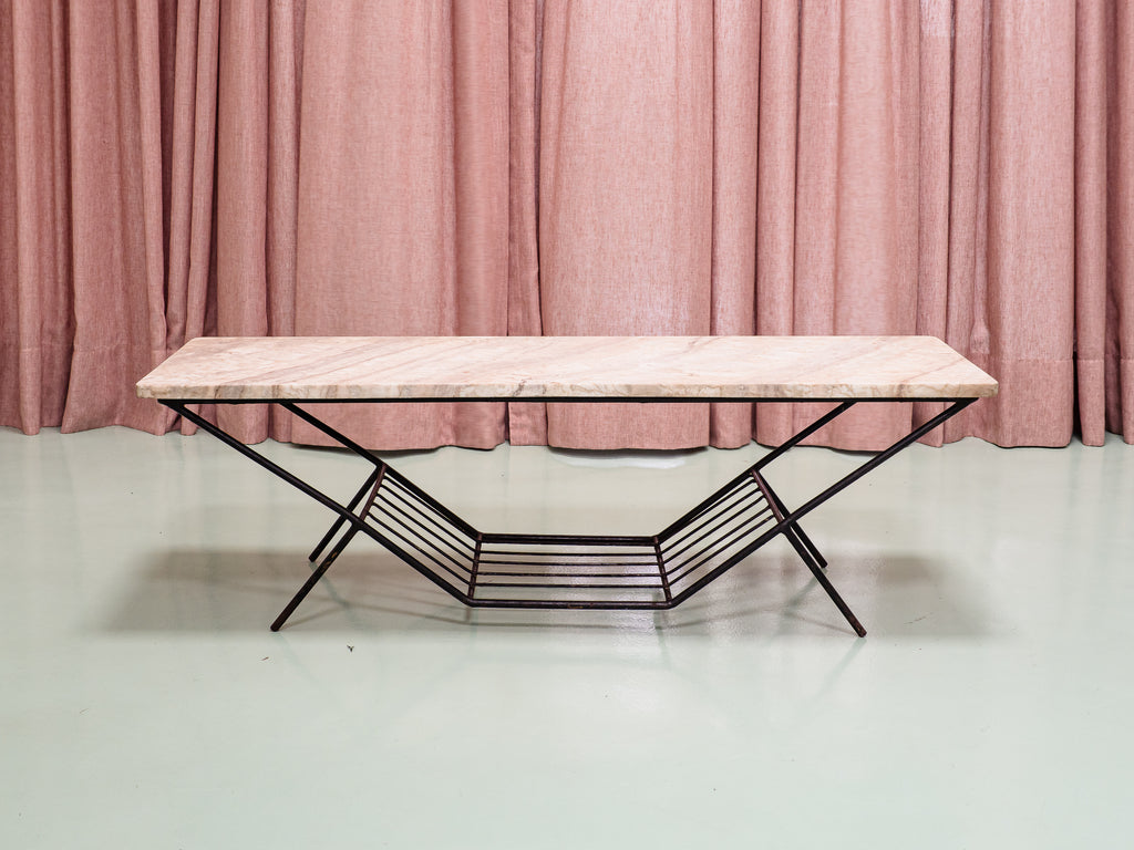 Mesa de Centro em Ferro e Mármore