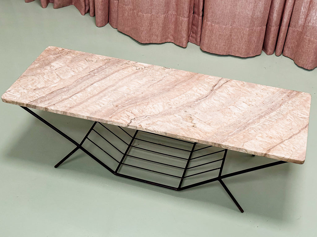 Mesa de Centro em Ferro e Mármore