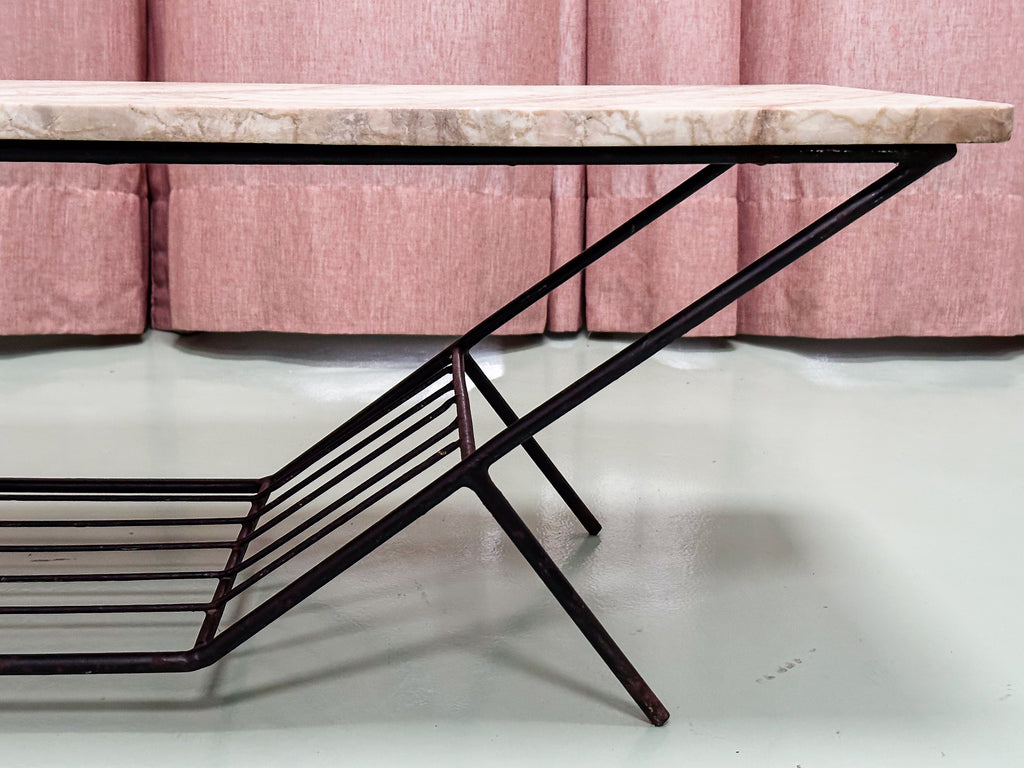 Mesa de Centro em Ferro e Mármore