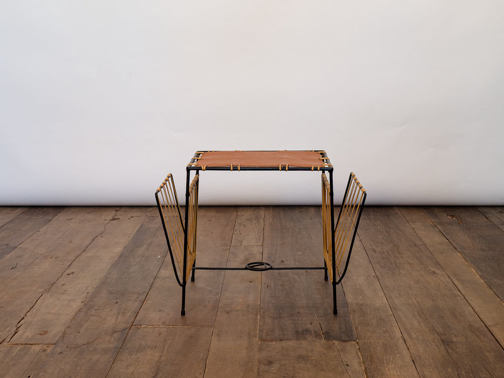 Mesa Auxiliar em Ferro Esmaltado Preto