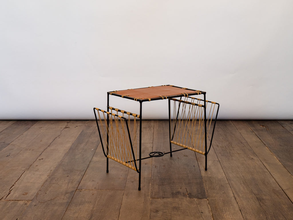 Mesa Auxiliar em Ferro Esmaltado Preto