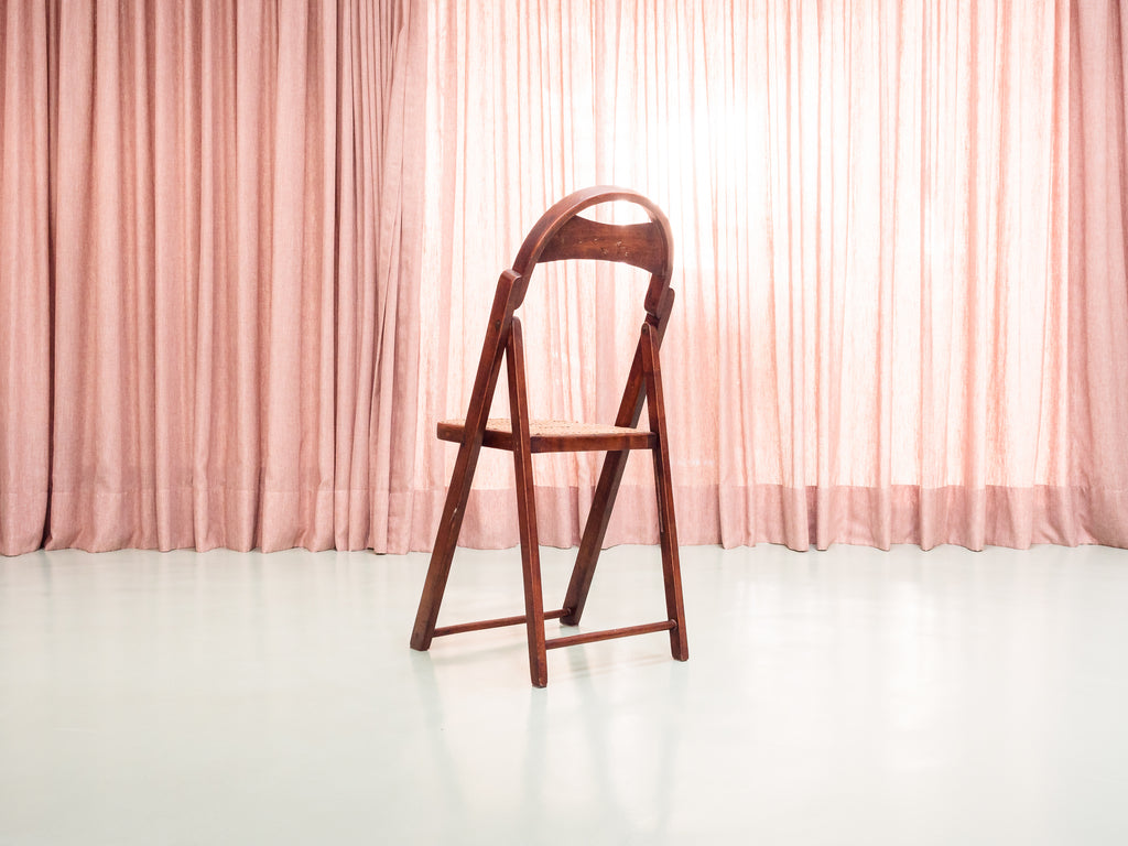 Cadeira Dobrável em Madeira e Palhinha