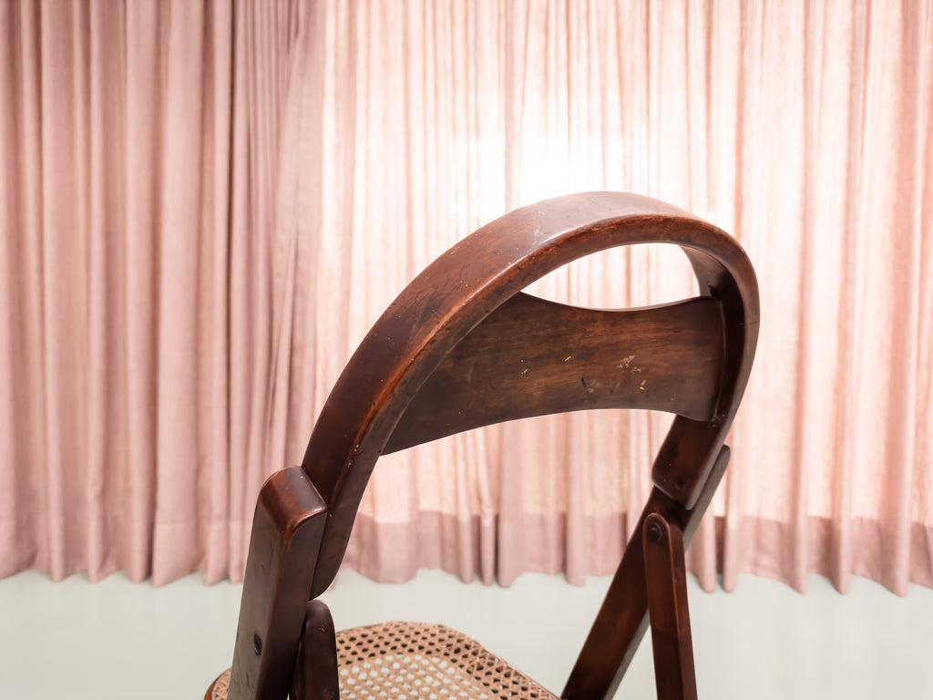 Cadeira Dobrável em Madeira e Palhinha