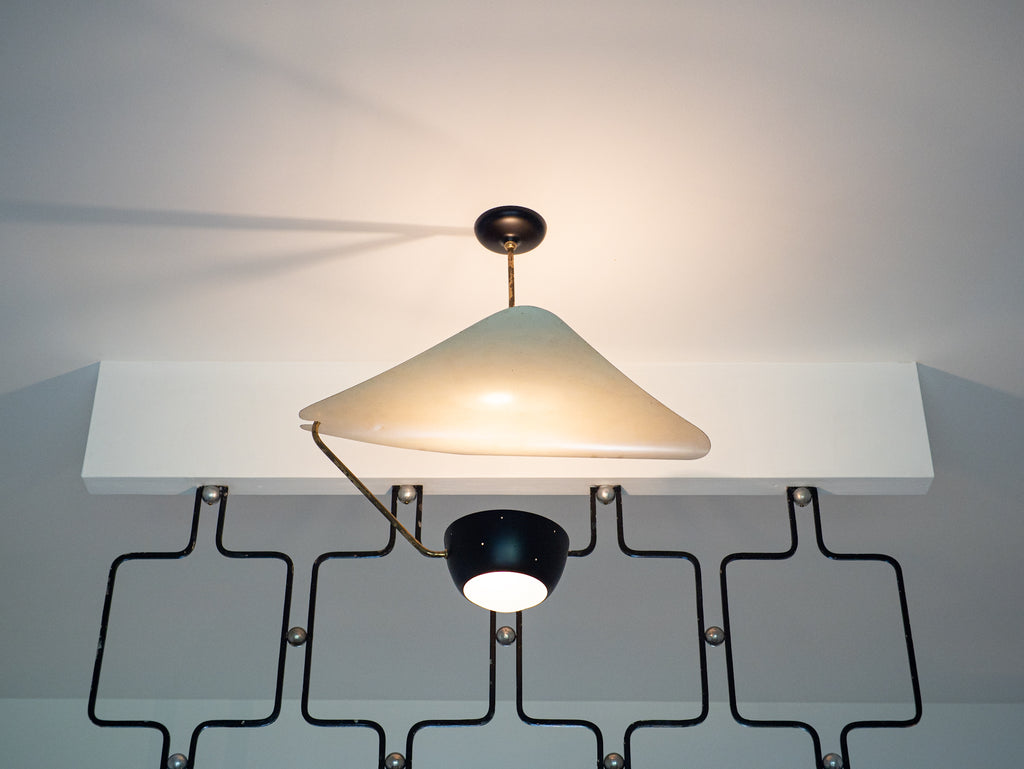 Lustre de Teto com Anteparo em Formato Orgânico