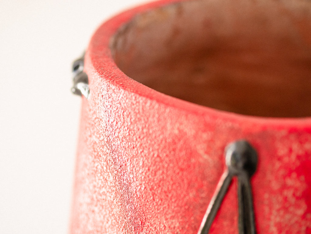 Liceu de Artes e Ofícios | Vaso em Cerâmica Artística Vermelho e Preto