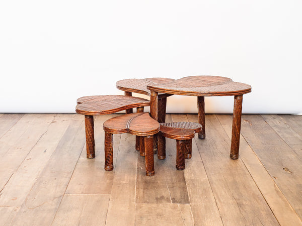 Conjunto de 5 Mesas em Vime