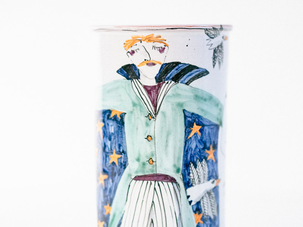 Kathrin Grünke | Vaso Alemão em Porcelana "Narrenkeramik"