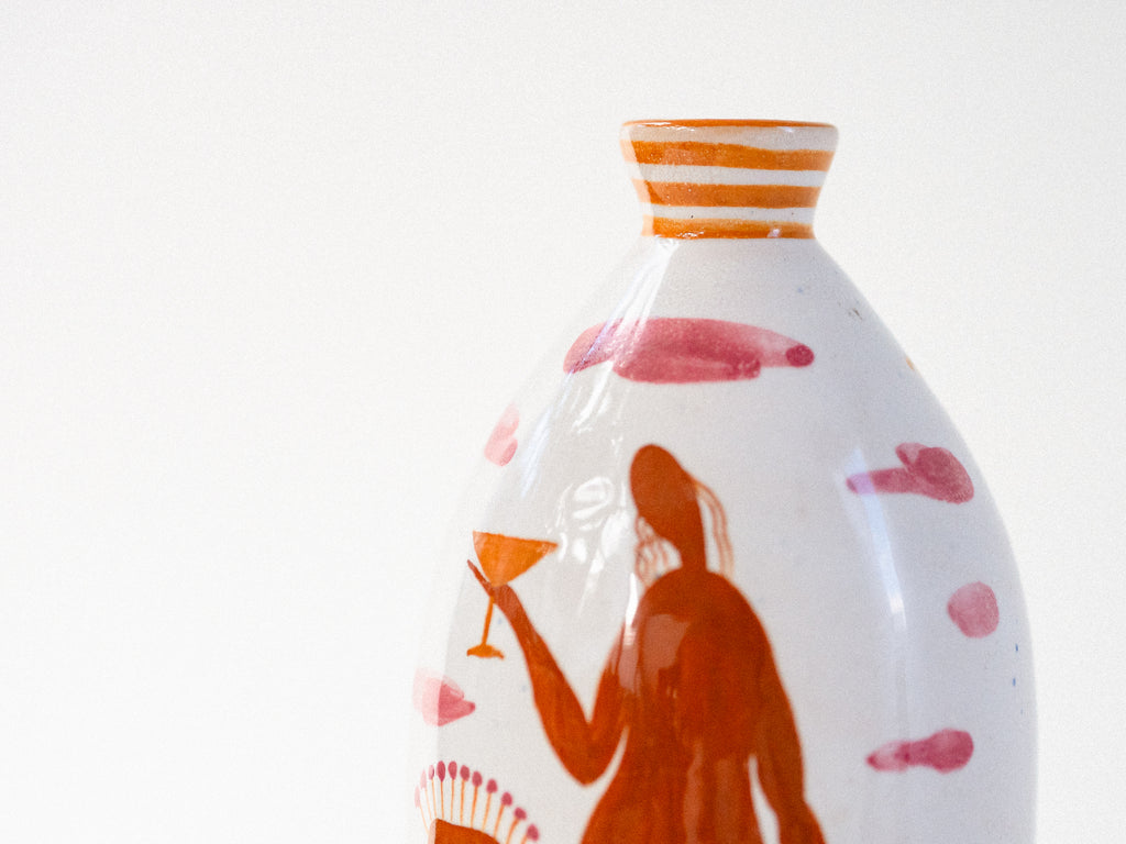 Vaso Italiano em Cerâmica Vitrificada