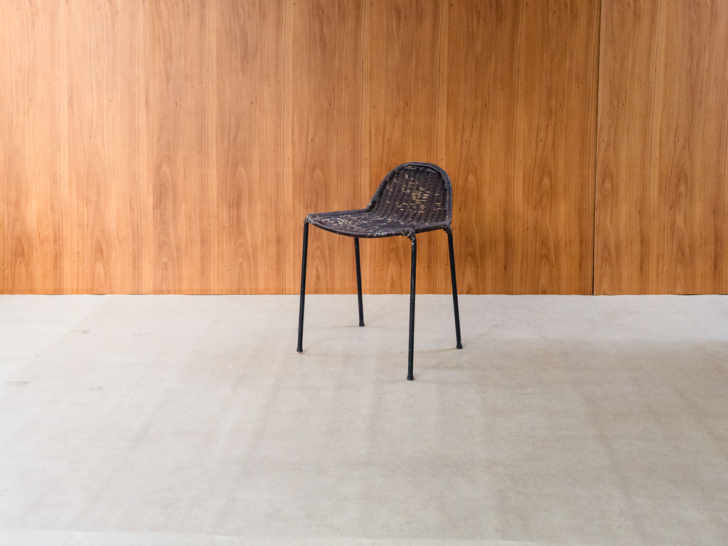 Banqueta em Ferro e Junco