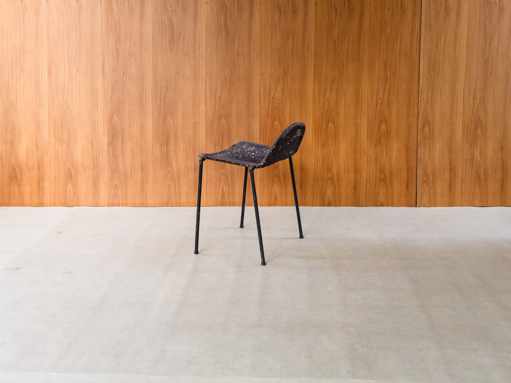 Banqueta em Ferro e Junco