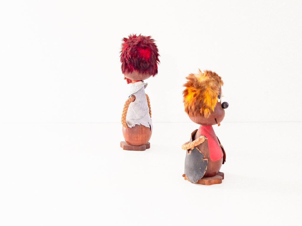 Par de Bonecos Dinamarqueses em Teca