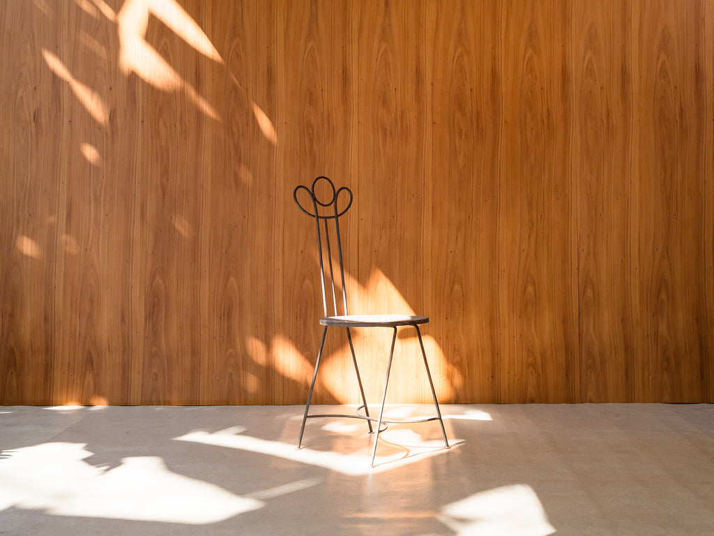 Cadeira de Jardim em Ferro com Espaldar Curvo