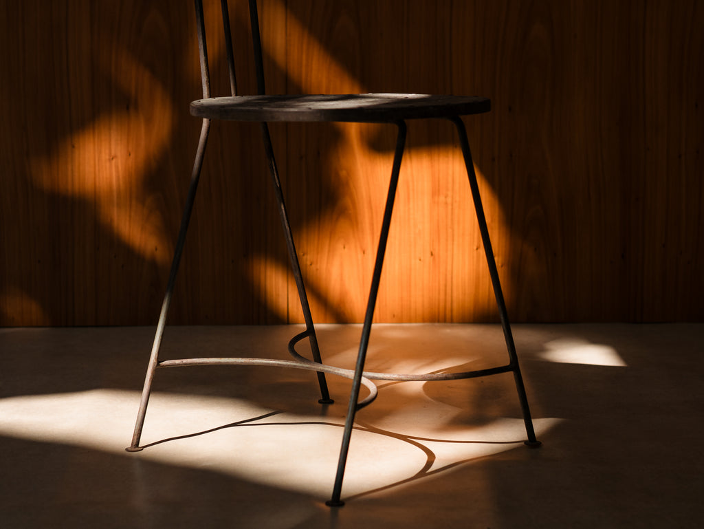 Cadeira de Jardim em Ferro com Espaldar Curvo