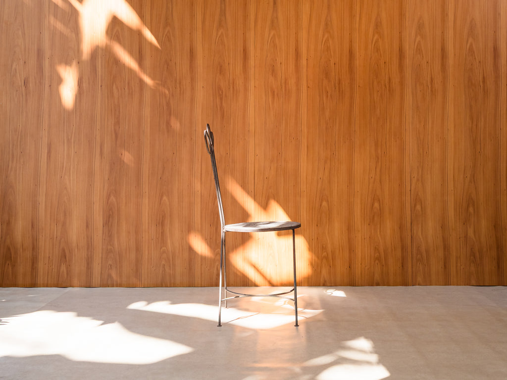 Cadeira de Jardim em Ferro com Espaldar Curvo