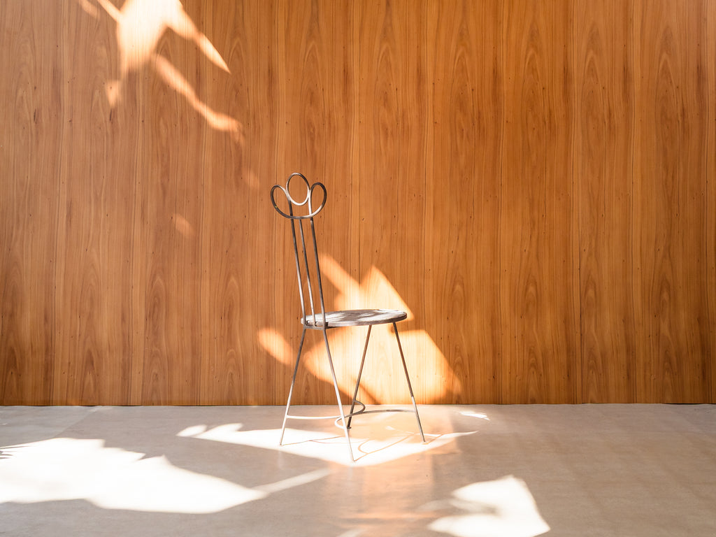 Cadeira de Jardim em Ferro com Espaldar Curvo