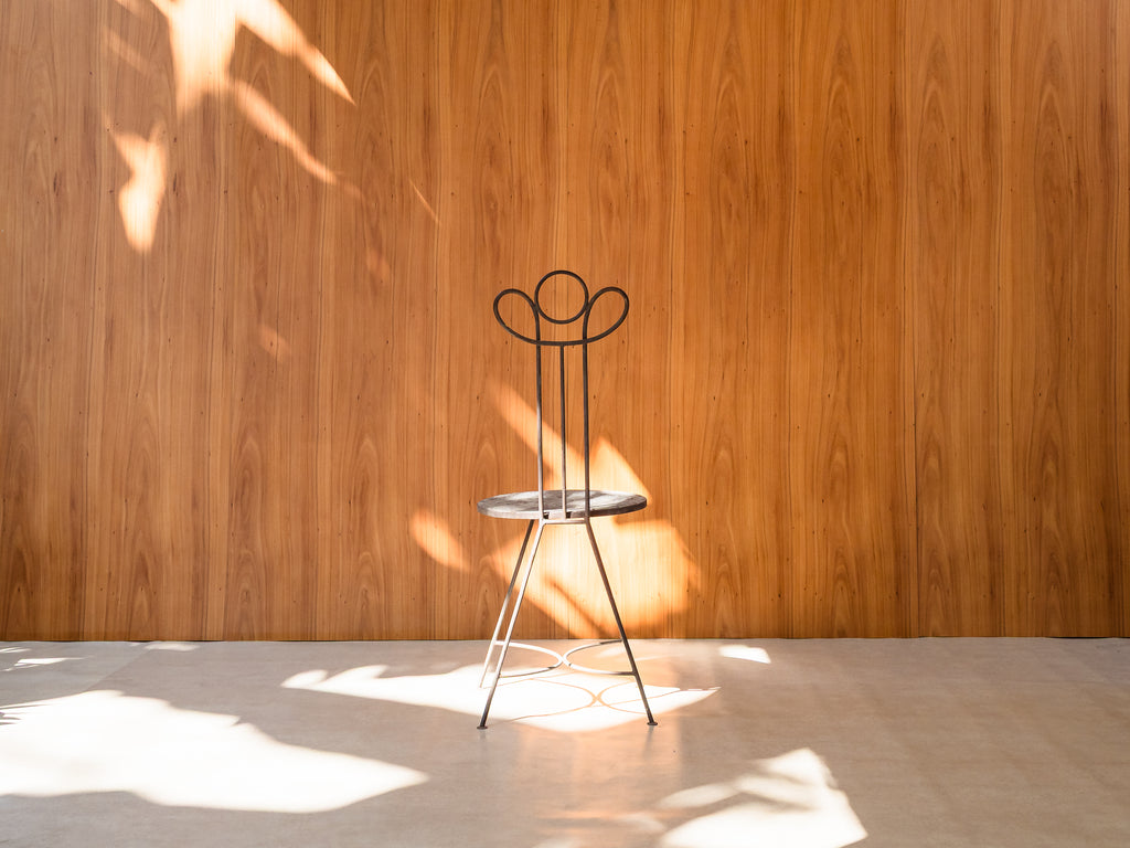 Cadeira de Jardim em Ferro com Espaldar Curvo