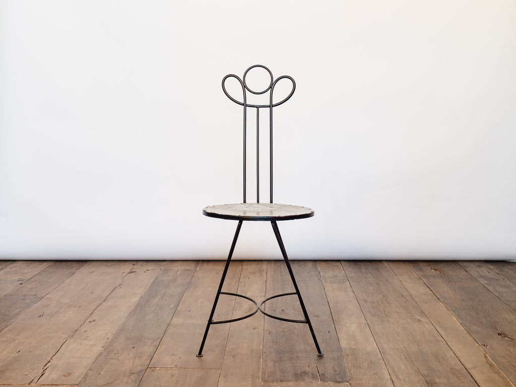 Cadeira de Jardim em Ferro com Espaldar Curvo