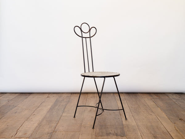 Cadeira de Jardim em Ferro com Espaldar Curvo