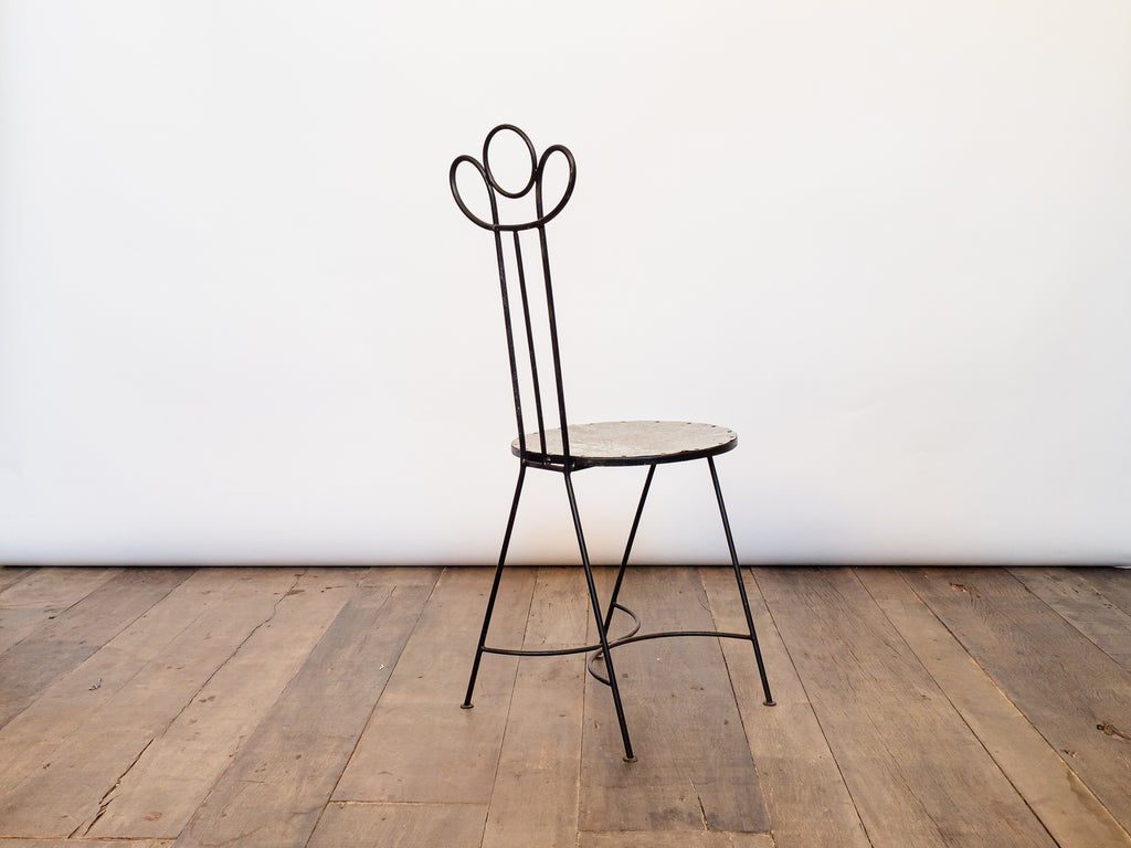 Cadeira de Jardim em Ferro com Espaldar Curvo