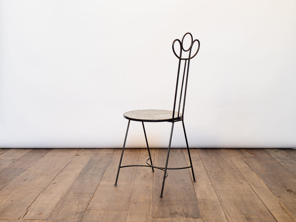 Cadeira de Jardim em Ferro com Espaldar Curvo