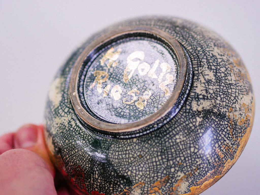 Hilda Goltz | Bowl Craquelê com Detalhes em Ouro