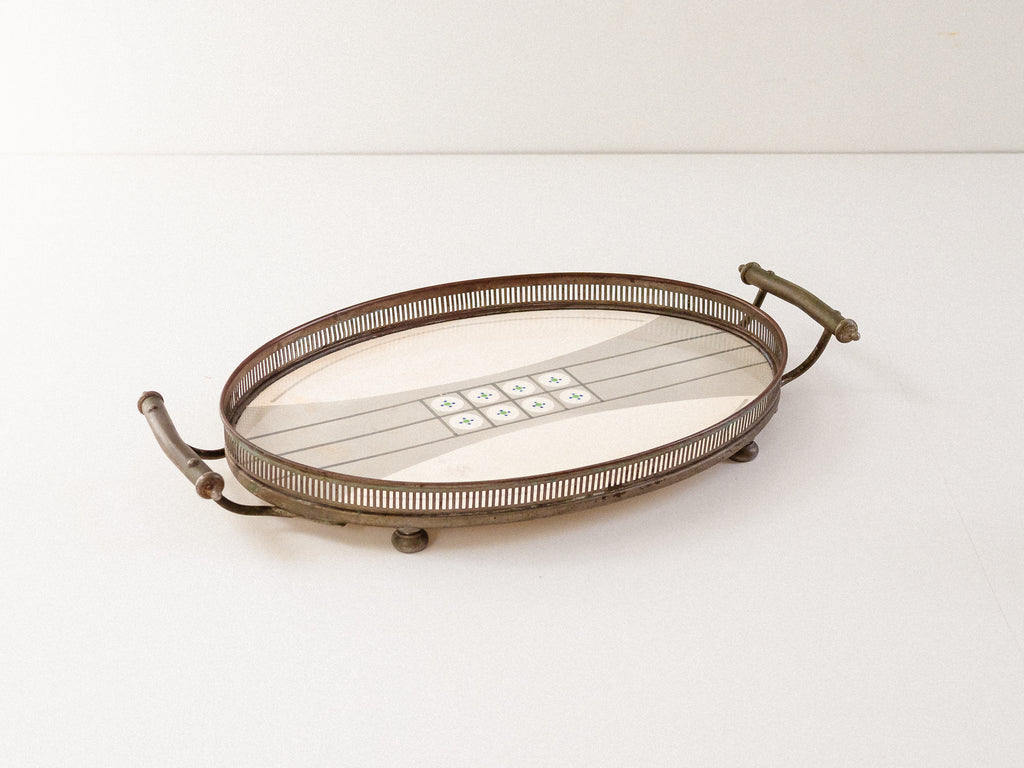 WMF Germany | Bandeja Oval em Metal e Porcelana