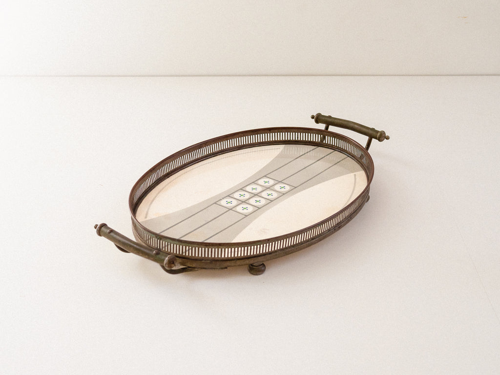 WMF Germany | Bandeja Oval em Metal e Porcelana