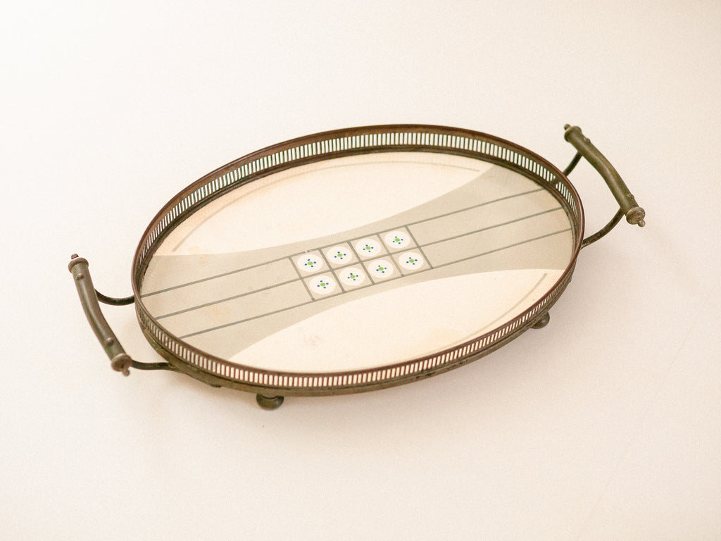 WMF Germany | Bandeja Oval em Metal e Porcelana