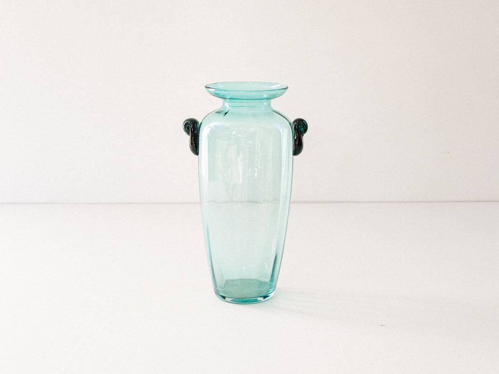 Ânfora em Cristal Azul Turquesa