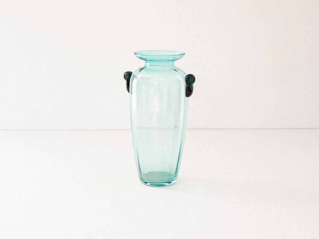 Ânfora em Cristal Azul Turquesa