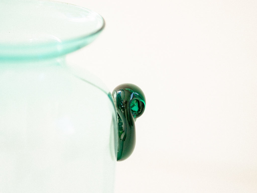 Ânfora em Cristal Azul Turquesa