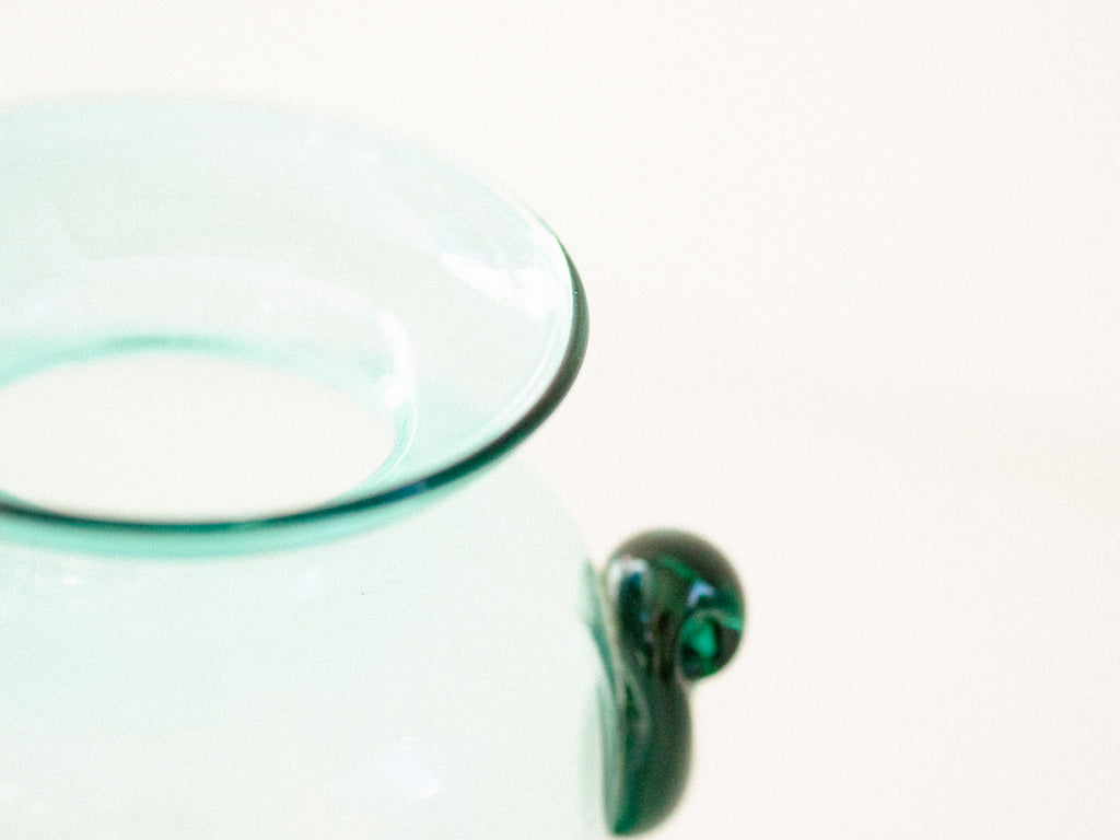 Ânfora em Cristal Azul Turquesa