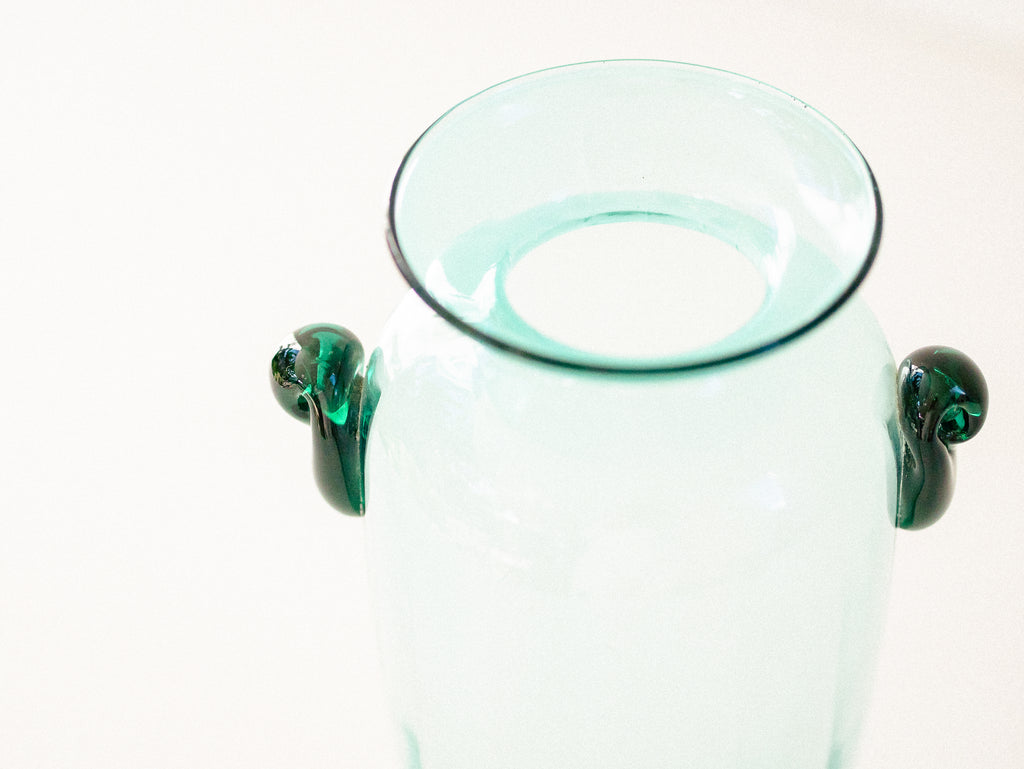 Ânfora em Cristal Azul Turquesa