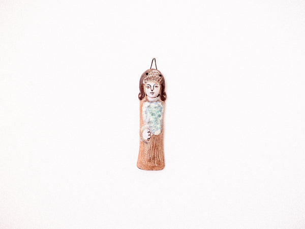 Cerâmica de Parede com Figura Feminina