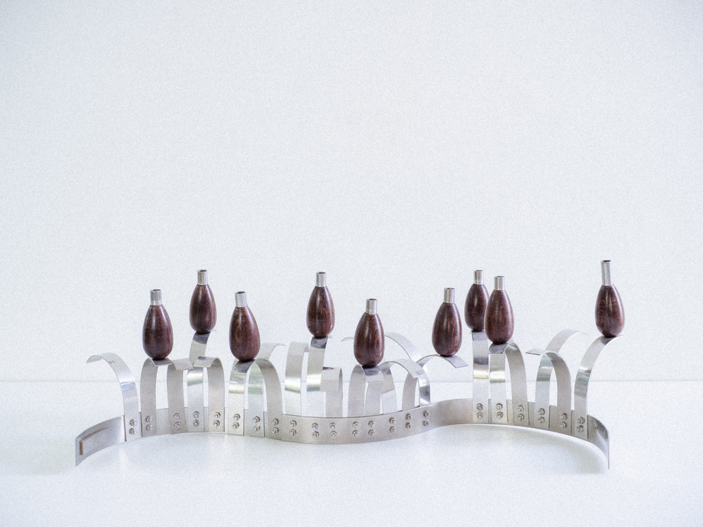 Tounée Rosset | Castiçal em Metal e Jacarandá