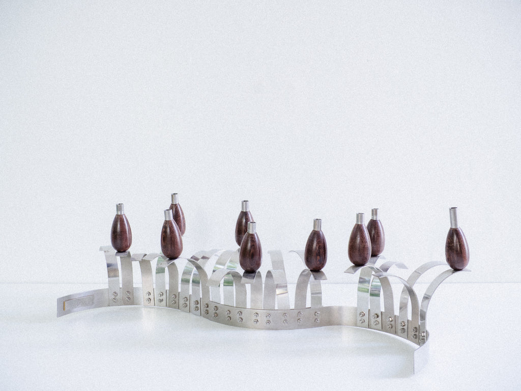 Tounée Rosset | Castiçal em Metal e Jacarandá