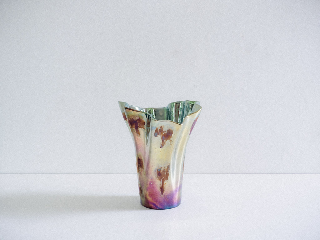 Vaso de Cerâmica Iridescente