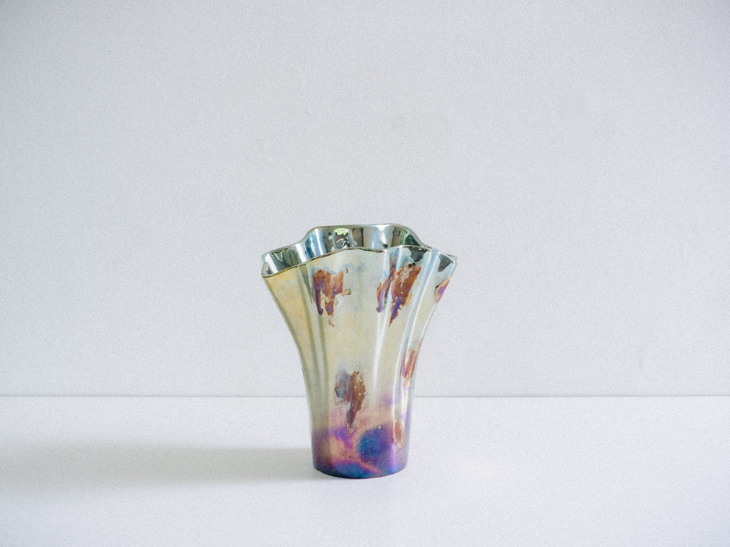 Vaso de Cerâmica Iridescente