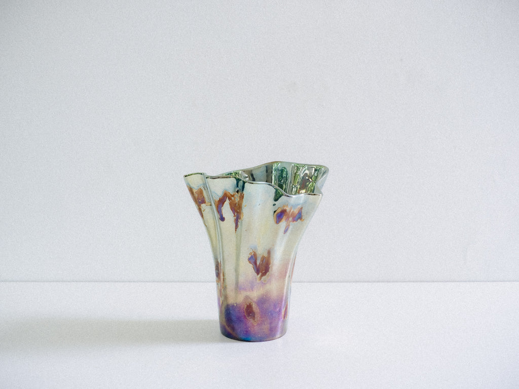 Vaso de Cerâmica Iridescente