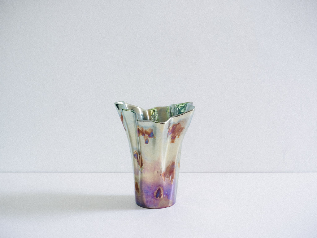 Vaso de Cerâmica Iridescente