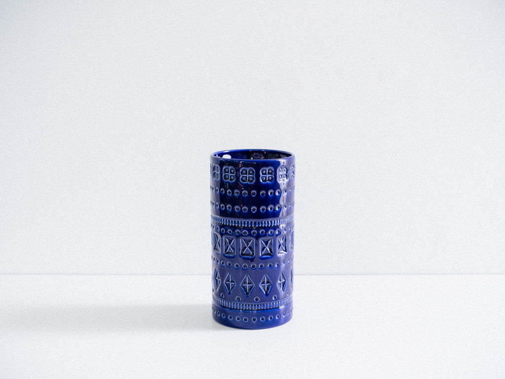 Vaso Azul em Porcelana Esmaltada