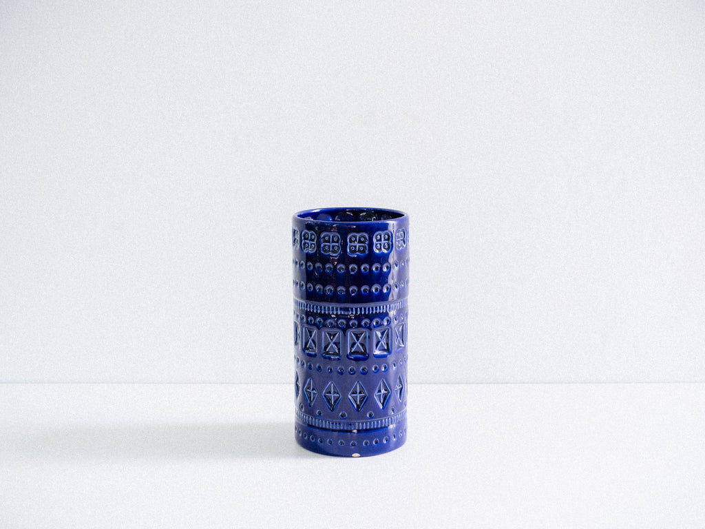 Vaso Azul em Porcelana Esmaltada