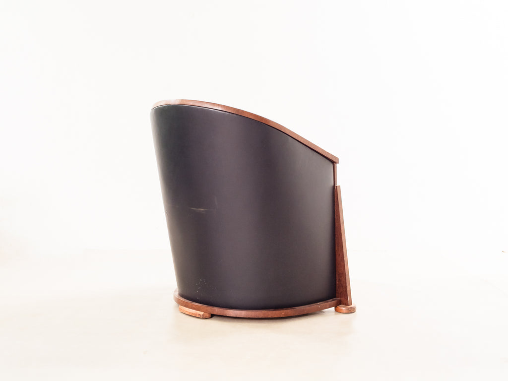 Poltrona Folheada em Radica