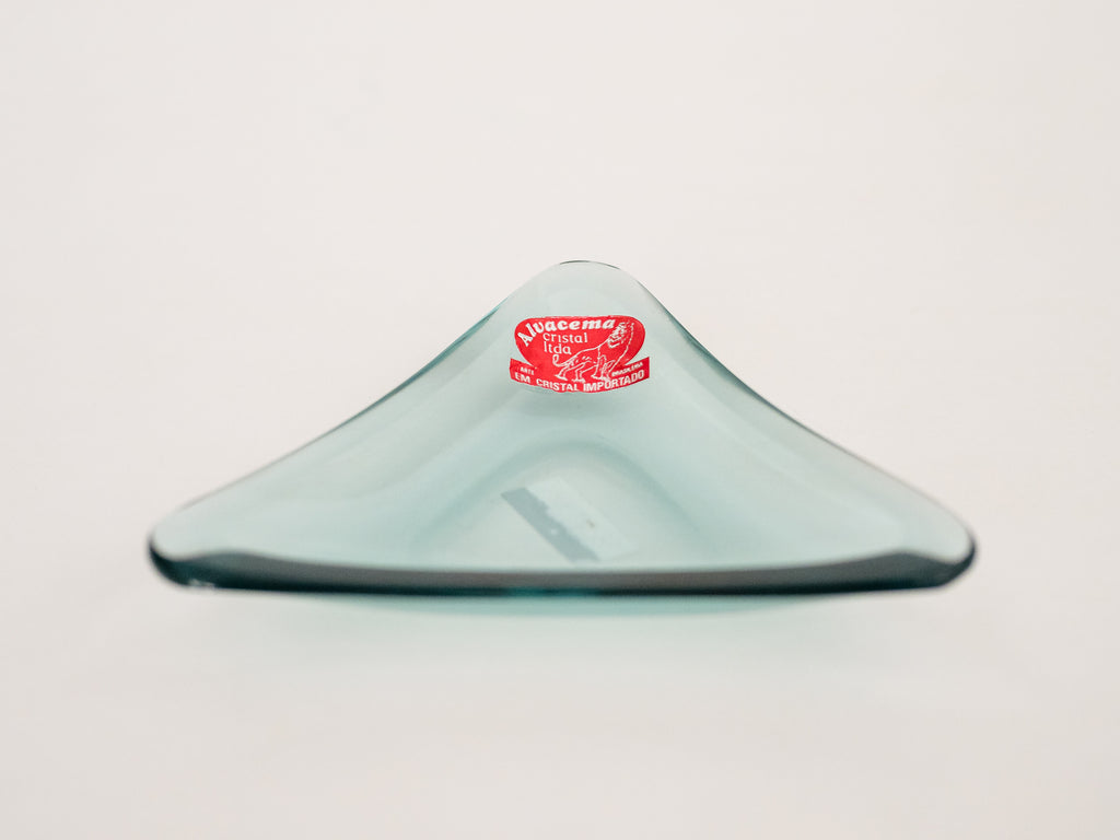 Alvacema Cristal | Cinzeiro Triangular em Cristal Azul