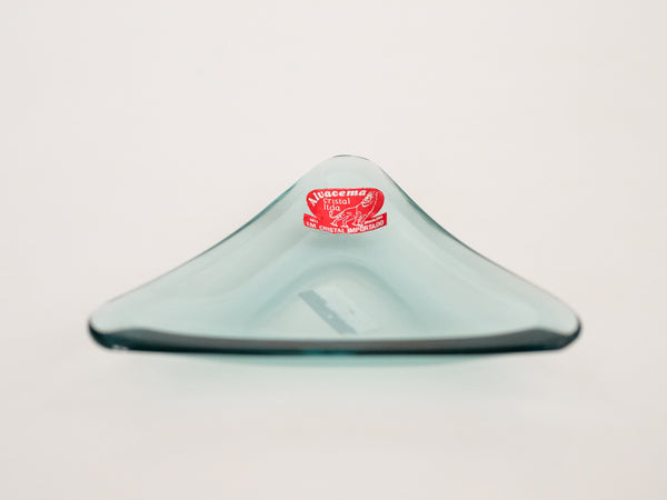 Alvacema Cristal | Cinzeiro Triangular em Cristal Azul