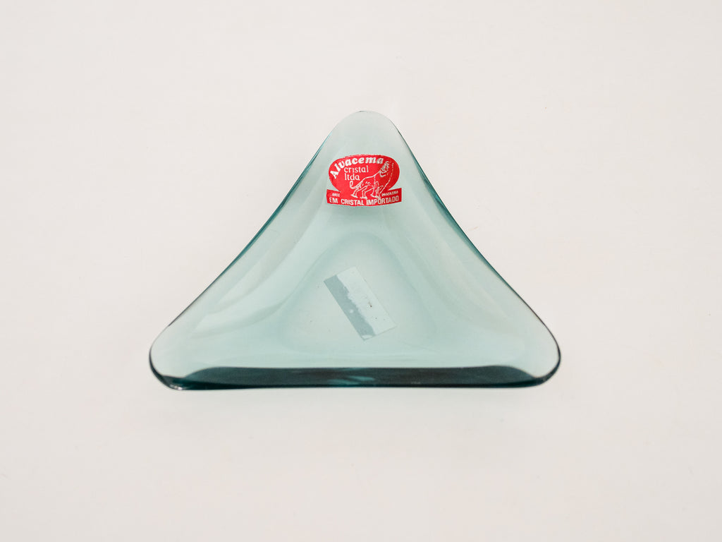 Alvacema Cristal | Cinzeiro Triangular em Cristal Azul