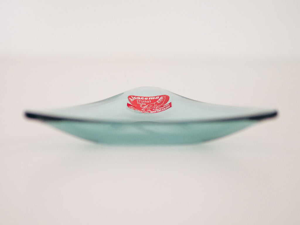 Alvacema Cristal | Cinzeiro Triangular em Cristal Azul